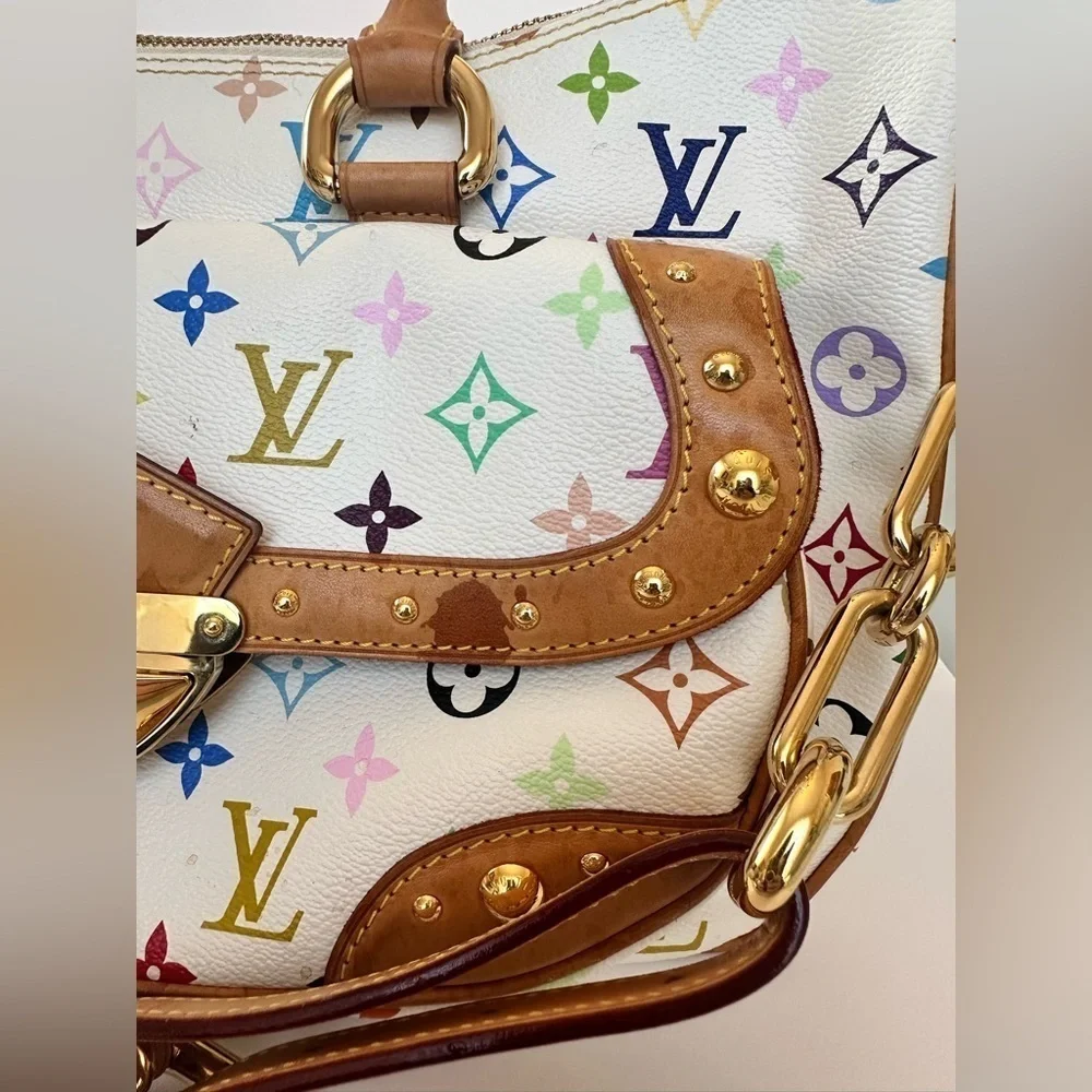 Vintage Louis Vuitton White Murakami Rita Bag - Limited Edition